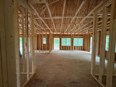 inside view of a framed house